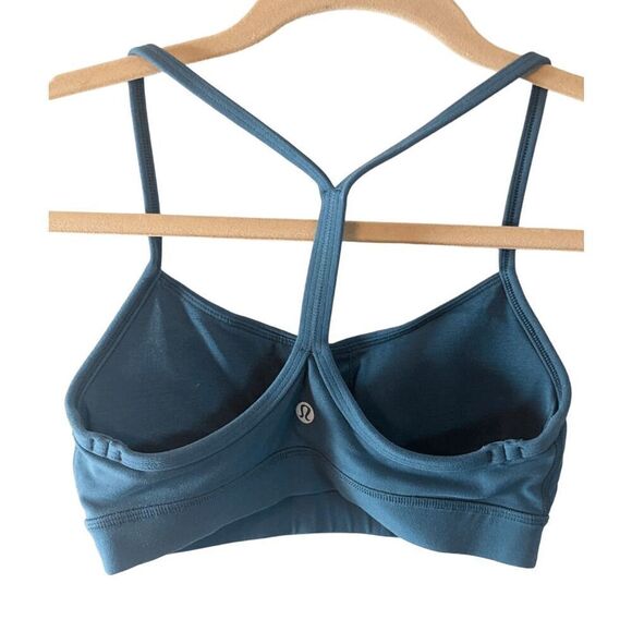LULULEMON ATHLETICA Flow Y Bra 'Nulu In Green Jasper Size 4 - Picture 4 of 4